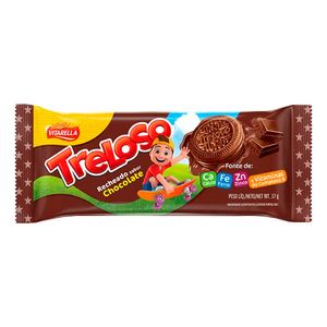 Biscoito Recheado Vitarella Treloso Chocolate Pacote 37g