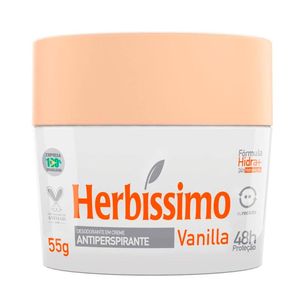 Desodorante Creme Antiperspirante Herbíssimo Vanilla 55g