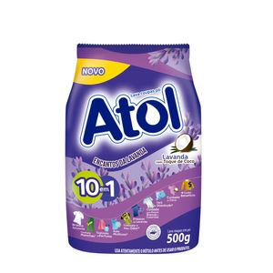 Lava Roupas Pó Atol Encantos da Lavanda c/ Toque de Coco Pacote 500g
