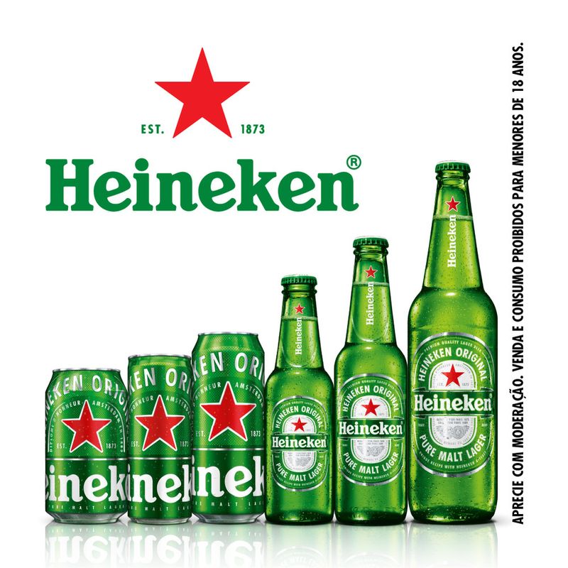 Cerveja Heineken Lager Premium Puro Malte Lata 350ml - Mercantil Atacado