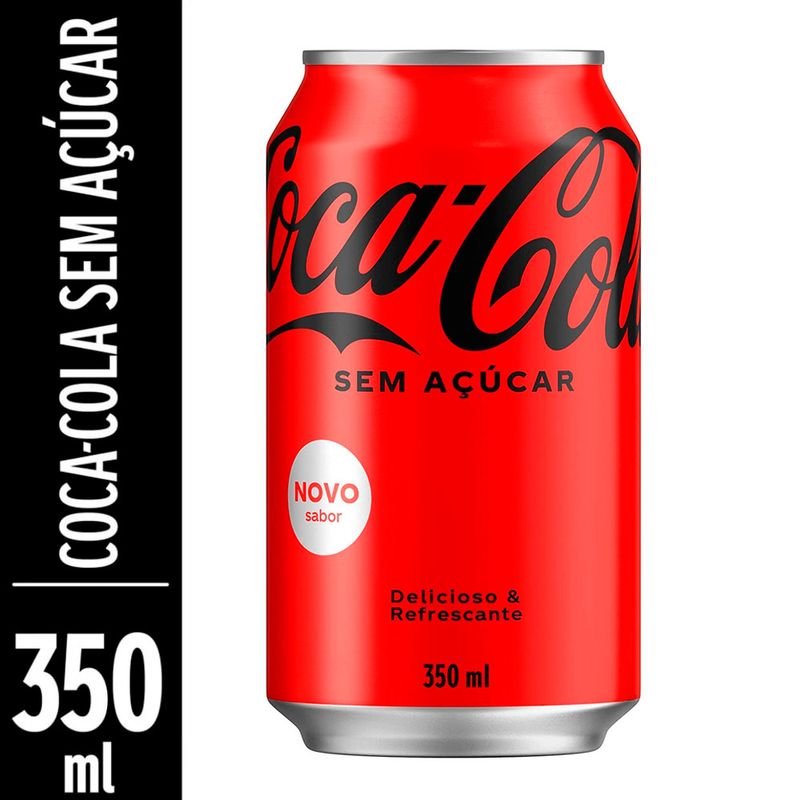 Refrigerante Coca-Cola s/ Açúcar Lata 350ml, Zero e Diet