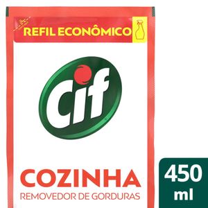 Limpador Desengordurante Cozinha Cif Sachê 450ml