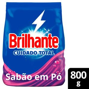 Lava-Roupas em Pó Brilhante Roupas Brancas e Coloridas Cuidado Total Pacote 800g