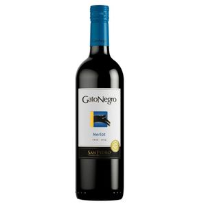 Vinho Chileno Gato Negro Merlot Tinto Meio Seco 750ml