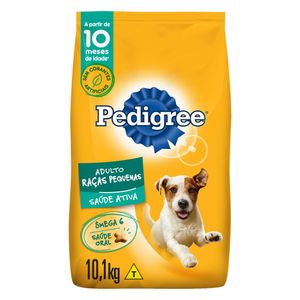 Alimento p/ Cães Pedigree Adultos 12 Meses a 7 Anos Raças Minis e Pequenas Carne e Vegetais Pacote 10.1Kg