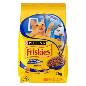 Alimento p/ Gatos Purina Friskies Adulto Peixe/Fruto do Mar 1Kg
