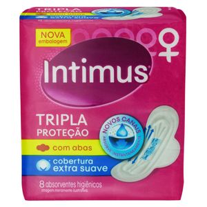 Absorvente Intimus Gel Com Abas Suave c/ 8 unid