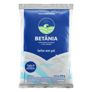 Leite em Pó Betânia Integral 200g