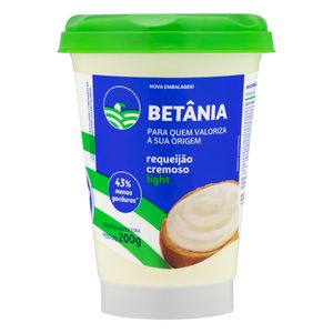 Requeijão Cremoso Betânia Light Copo 200g