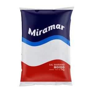 Sal Marinho Miramar Moído Pacote 1Kg