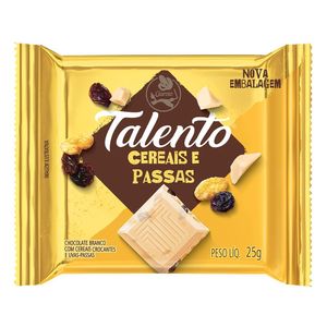 Chocolate Garoto Talento Cereais/Passas 25g