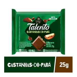 Chocolate Garoto Talento Castanha do Pará 25g