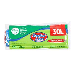 Saco p/ Lixo Embalixo Tipo B 30l c/ 50 Unid Super Econômico