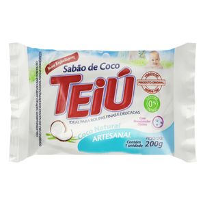 Sabão em Barra Teiú Artesanal Coco Natural 200g