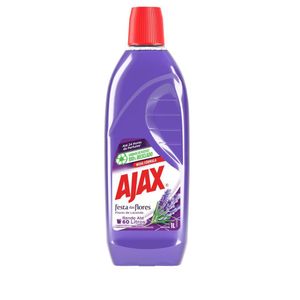 Limpador Perfumado Ajax Festa das Flores Detergente de Uso Geral Floresde Lavanda Frasco 1l