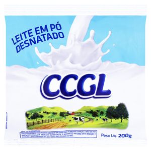 Leite em Pó Ccgl Desnatado Pacote 200g