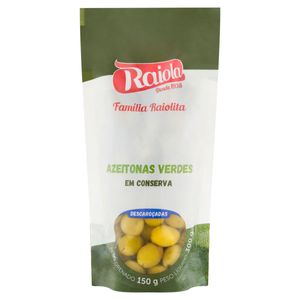 Azeitona Verde Raiola Família Raiolita s/ Caroço Sachê 150g