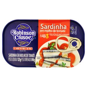 Sardinha Robinson Crusoé c/ Molho de Tomate Lata 84g