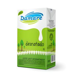 Leite Uht Damare Desnatado Caixa 1l