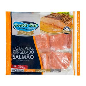 Filé de Peixe Salmão Costa Sul Porção Congelado 500g