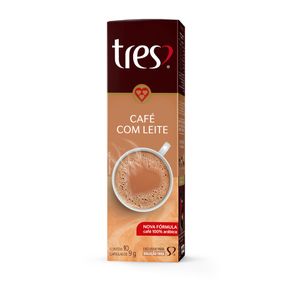 Café Tres c/ Leite em Cápsulas 9g