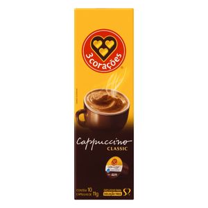 Café 3 Corações Cappuccino Classic com 10 Cápsulas de 11g