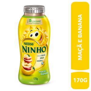 Iogurte Líquido Ninho Maça e Banana Frasco 170g