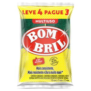 Esponja Bombril Multiuso Leve 4 Pague 3 Unid