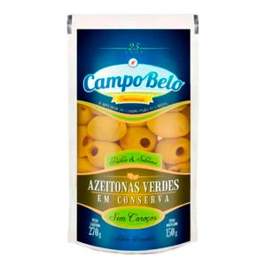 Azeitona Verde Campo Belo s/ Caroço Sachê 150g