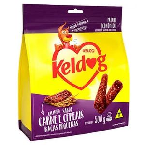 Bifinho p/ Cães Keldog Kelco Raças Pequenas Carne e Cereais 500g