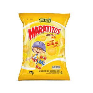 Salgadinho de Milho Maratá Maratitos Bola Queijo Suíço Pacote 37g