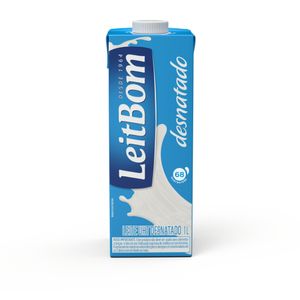Leite Uht Leitbom Desnatado Caixa c/ Tampa 1l