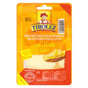 Queijo Prato Tirolez Fatiado Light Zero Lactose 150g