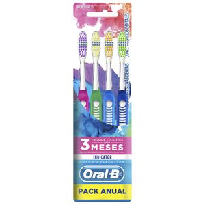 Escova Dental Oral-B Indicator Colors 35 Leve c/4 Unid