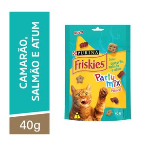 Petisco Friskies Gatos Adultos Mix Camarão, Salmão e Atum 40g