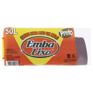 Saco p/ Lixo Embalixo em Rolo 50l c/ 50 Unid