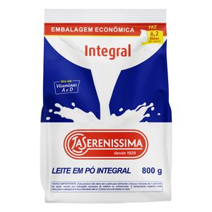 Leite em Pó Integral La Serenissima Pacote 800g Embalagem Econômica