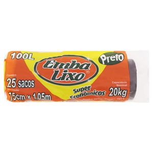 Saco p/ Lixo Embalixo em Rolo 100l c/ 25 Unid