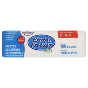 Saco Freezer Embalixo 2l c/ 100 Unid