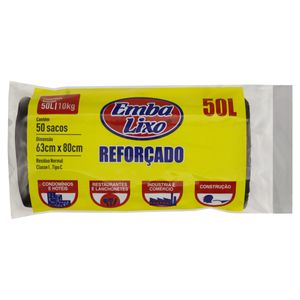 Saco p/ Lixo Embalixo Reforçado 50l c/ 50 Unid