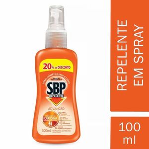 Repelente Spray SBP Advanced s/ Fragrância Frasco 100ml Grátis 20% Desconto