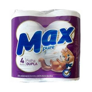 Papel Higiênico Max Pure Folha Dupla 30m c/ 4