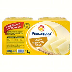 Queijo Muçarela Piracanjuba Fatiado 1Kg