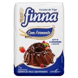 Farinha de Trigo Finna c/ Fermento Embalagem de Papel 1Kg