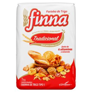 Farinha de Trigo Finna Especial Embalagem de Papel 1Kg