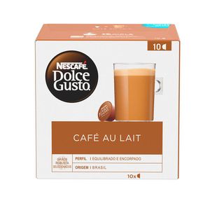 Café em Cápsulas au Lait Nescafé Dolce Gusto Caixa 100g c/ 10 Unid