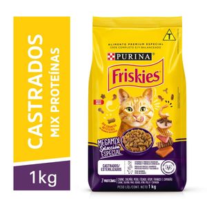 Ração p/ Gatos Purina Friskies Megamix Adultos e Castrados 1Kg