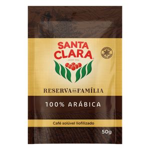 Café Solúvel Liofilizado Santa Clara Reserva da Família 100% ArábicaSachê 50g Refil