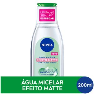 Água Micelar Nivea Efeito Matte Solução de Limpeza 7 em 1 s/ Perfume 200ml