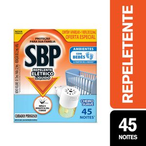 Repelente Elétrico SBP 45 Noites 1 Aparelho + Refil 35ml